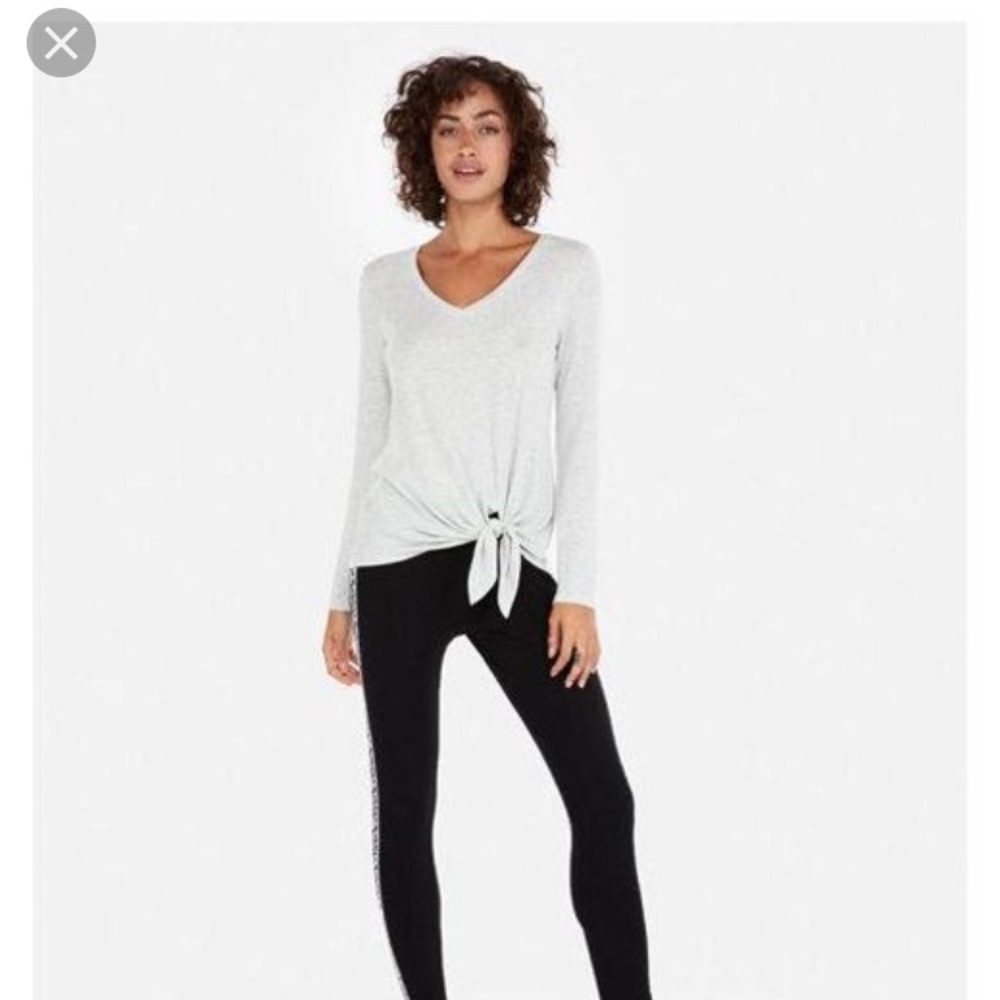 Express One Eleven Tie Hem Easy Tee